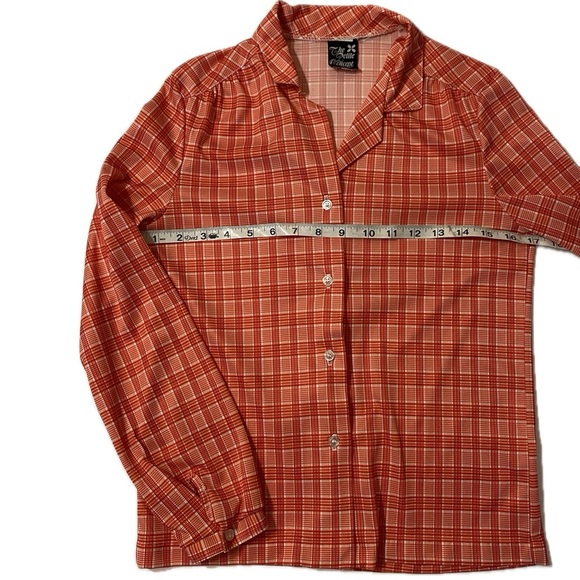 Vintage Union Made USA The Petite Concept By Devon Women's Blouse Plaid Shirt - Picture 4 of 10